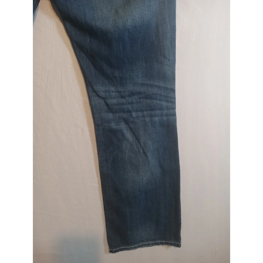 BKE Buckle Derek Jeans Men's Straight Leg Light Wash Cotton Blend Stretch 34Rx32